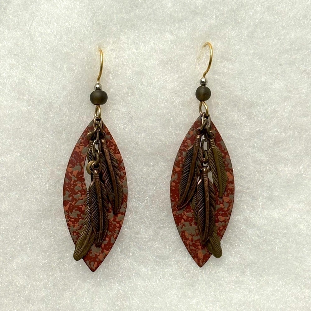 Feather Charm Earrings